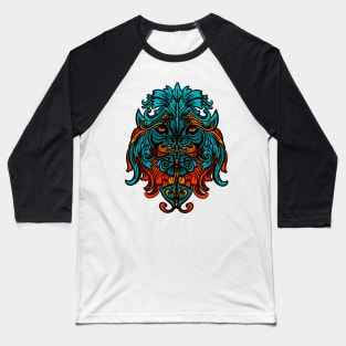 the floral of lion Baseball T-Shirt